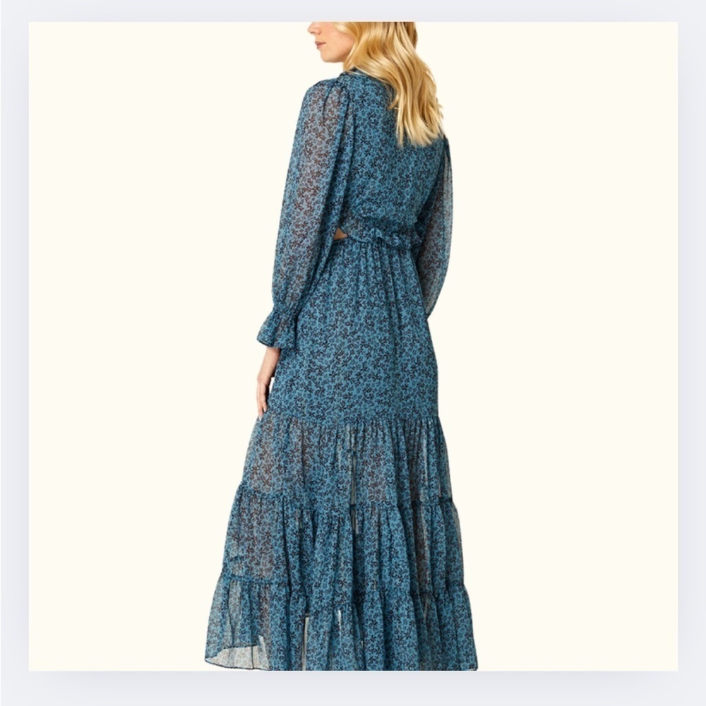 MISA “Amelia” Ruffle Cutout Dress | Cerulean Blue | Women’s M | NWOT - Picture 7 of 10